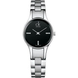 Calvin Klein Simplicity Black Dial Silver Steel Strap Watch for Women - K4323104 Authentic Buy Shop Now