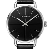 Calvin Klein Evan Black Dial Black Leather Strap Watch for Men - K7B211CZ Authentic Buy Shop Now