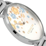 Coach Perry Quartz Silver Dial Brown Leather Strap Watch for Women - 14503326 Authentic Buy Shop Now