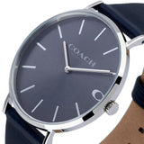 Coach Charles Grey Dial Black Leather Strap Watch for Men - 14602150 Authentic Buy Shop Now