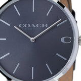 Coach Charles Grey Dial Black Leather Strap Watch for Men - 14602150 Authentic Buy Shop Now
