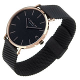 Coach Charles Black Ion Dial Black Mesh Bracelet Watch for Men - 14602470 Authentic Buy Shop Now