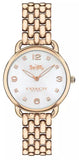 Coach Delancey White Dial Rose Gold Steel Strap Watch for Women - 14502783 Authentic Buy Shop Now