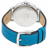Coach Delancey White Dial Turquoise Leather Strap Watch for Women - 14502884 Authentic Buy Shop Now