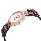 Coach Delancey White Dial Floral Pink Leather Strap Watch for Women - 14502817 Authentic Buy Shop Now