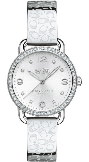 Coach Delancey White Dial Silver Steel Strap Watch for Women - 14502353 Authentic Buy Shop Now