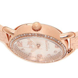 Coach Delancey Mother of Pearl White Dial Rose Gold Steel Strap Watch for Women - 14502479 Authentic Buy Shop Now