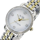 Coach Delancey Mother of Pearl White Dial Two Tone Steel Strap Watch for Women - 14502480 Authentic Buy Shop Now