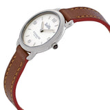 Coach Delancey Slim Cream Dial Brown Leather Strap Watch For Women - 14502789 Authentic Buy Shop Now