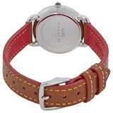 Coach Delancey Slim Cream Dial Brown Leather Strap Watch For Women - 14502789 Authentic Buy Shop Now