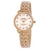 Coach Delancey White Dial Rose Gold Steel Strap Watch for Women - 14502783 Authentic Buy Shop Now