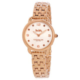 Coach Delancey White Dial Rose Gold Steel Strap Watch for Women - 14502783 Authentic Buy Shop Now