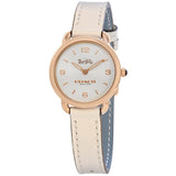 Coach Delancey White Dial White Leather Strap Watch for Women - 14502790 Authentic Buy Shop Now
