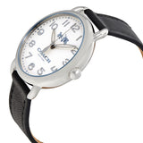 Coach Delancey White Dial Black Leather Strap Watch for Women - 14502714 Authentic Buy Shop Now