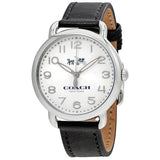 Coach Delancey White Dial Black Leather Strap Watch for Women - 14502714 Authentic Buy Shop Now
