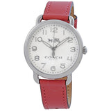 Coach Delancey White Dial Pink Leather Strap Watch for Women - 14502717 Authentic Buy Shop Now