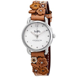 Coach Perry White Dial Brown Floral Leather Strap Watch for Women - 14502873 Authentic Buy Shop Now