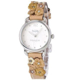 Coach Perry White Dial Brown Floral Leather Strap Watch for Women - 14502873 Authentic Buy Shop Now
