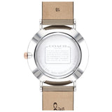 Coach Perry Silver Dial Light Brown Leather Strap Watch for Women - 14503119 Authentic Buy Shop Now
