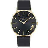 Coach Perry Black Dial Black Leather Strap Watch for Women - 14503333 Authentic Buy Shop Now