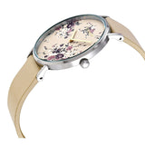 Coach Perry Beige Floral Dial Beige Leather Strap Watch for Women - 14503293 Authentic Buy Shop Now