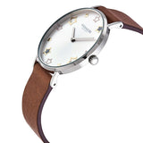 Coach Perry White Dial Brown Leather Strap Watch for Women - 14503242 Authentic Buy Shop Now