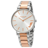 Coach Perry Silver Dial Two Tone Steel Strap Watch for Women - 14503346 Authentic Buy Shop Now