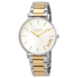Coach Perry Silver Dial Two Tone Steel Strap Watch for Women - 14503347 Authentic Buy Shop Now