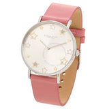 Coach Perry Mother of Pearl White Dial Pink Leather Strap Watch for Women - 14503243 Authentic Buy Shop Now