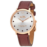 Coach Slim Easton Silver Dial Brown Leather Strap Watch for Women - 14502694 Authentic Buy Shop Now