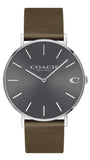 Coach Charles Grey Dial Brown Leather Strap Watch for Men - 14602153 Authentic Buy Shop Now