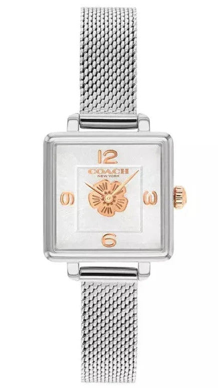 Coach Cass White Dial Silver Mesh Bracelet Watch for Women - 14503697 Authentic Buy Shop Now