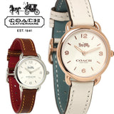 Coach Delancey Slim Cream Dial Brown Leather Strap Watch For Women - 14502789 Authentic Buy Shop Now