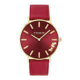 Coach Perry Red Dial Red Leather Strap Watch for Women - 14503852 Authentic Buy Shop Now