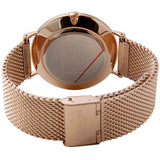 Coach Charles Black Dial Rose Gold Mesh Bracelet Watch for Men - 14602552 Authentic Buy Shop Now