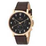 Tommy Hilfiger Daniel Black Dial Brown Leather Strap Watch for Men - 1710379 Authentic Buy Shop Now