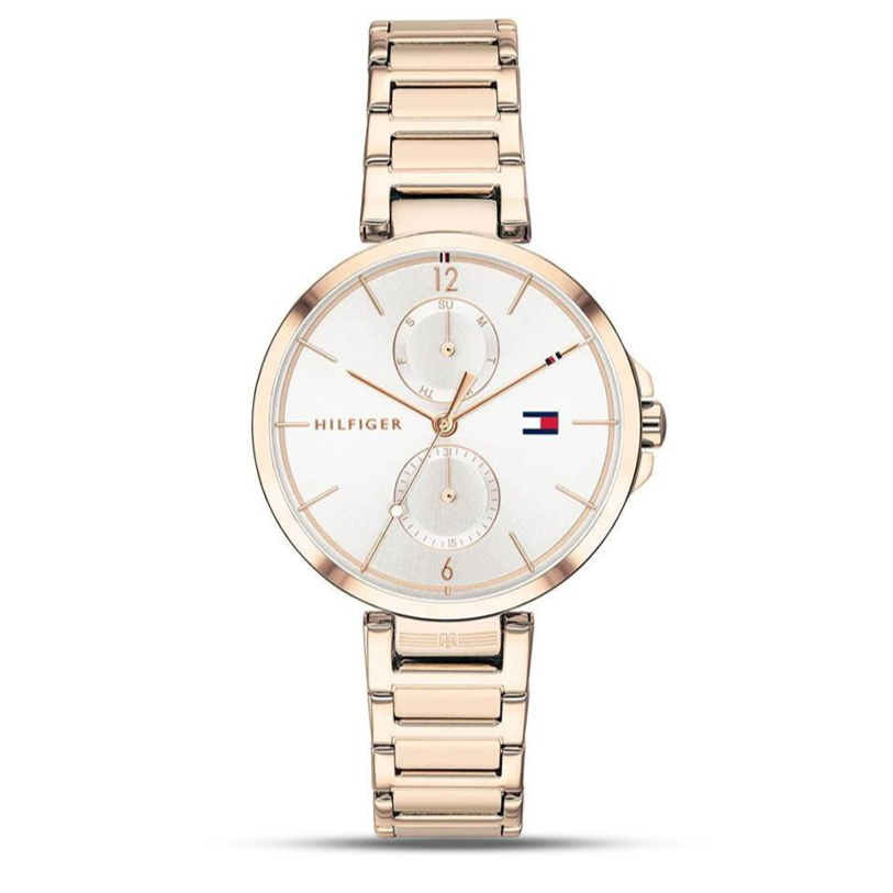 Tommy Hilfiger Angela Quartz White Dial Rose Gold Steel Strap Watch for Women - 1782124 Authentic Buy Shop Now
