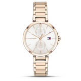 Tommy Hilfiger Angela Quartz White Dial Rose Gold Steel Strap Watch for Women - 1782124 Authentic Buy Shop Now