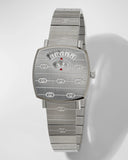 Gucci Grip Quartz Silver Dial Silver Steel Strap Watch For Men - YA157501 Authentic Buy Shop Now
