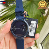 Tommy Hilfiger Denim Blue Dial Blue Rubber Strap Watch for Men - 1791556 Authentic Buy Shop Now