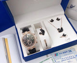 Swarovski Era Journey Chronograph Black Dial Black Leather Strap Watch for Women - 5295320 Authentic Buy Shop Now
