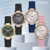 Guess Solstice Diamonds Silver Dial Blue Rubber Strap Watch for Women - GW0113L3 Authentic Buy Shop Now