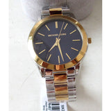 Michael Kors Slim Runway Blue Dial Two Tone Steel Strap Watch for Women - MK3479 Authentic Buy Shop Now