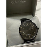 Calvin Klein Post Minimal Black Dial Black Leather Strap Watch for Men - K7621401 Authentic Buy Shop Now