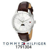 Tommy Hilfiger Oliver Quartz White Dial Brown Leather Strap Watch for Men - 1791304 Authentic Buy Shop Now