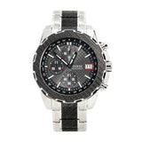 Guess Octane Chronograph Black Dial Two Tone Steel Strap Watch for Men - W1046G1 Authentic Buy Shop Now