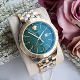 Versace Univers Quartz Green Dial Two Tone Steel Strap Watch for Men - VEBK00718 Authentic Buy Shop Now