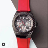 Guess Legacy Black Dial Red Silicone Strap Watch for Men - W1049G6 Authentic Buy Shop Now
