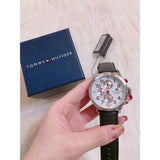 Tommy Hilfiger Trent Multifunction White Dial Black Leather Strap Watch for Men - 1791138 Authentic Buy Shop Now