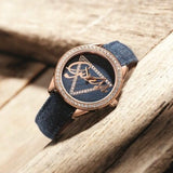 Guess Little Flirt Quartz Blue Dial Blue Leather Strap Watch For Women - W0456L6 Authentic Buy Shop Now